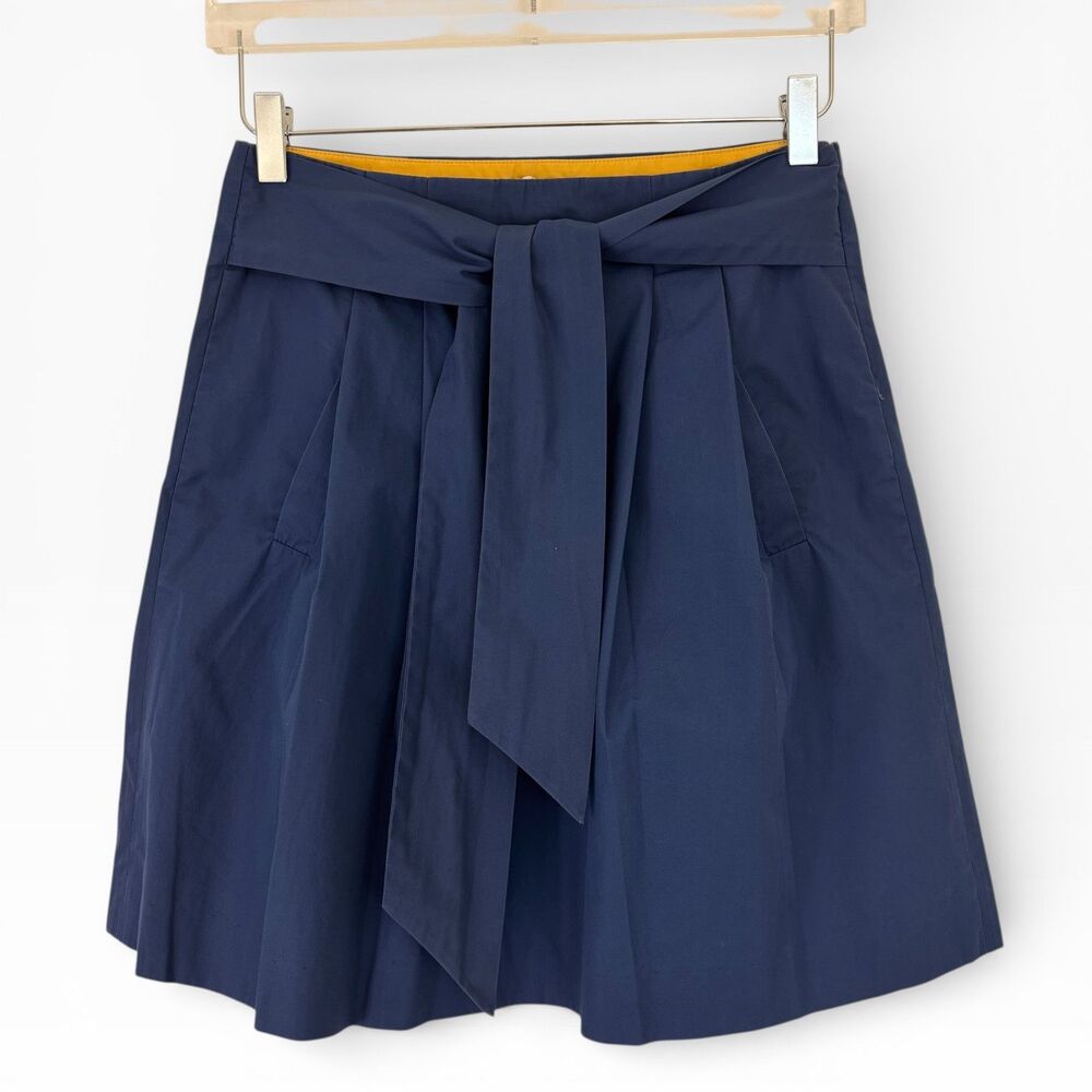 J Crew Womens Tennis Skirt Size 0 Mini Blue Pleated Preppy Tenniscore Pickleball